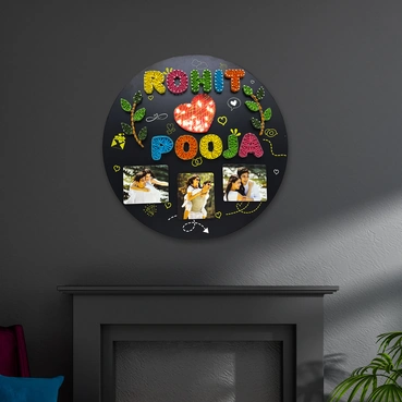 Handmade String Art Frames For Couples